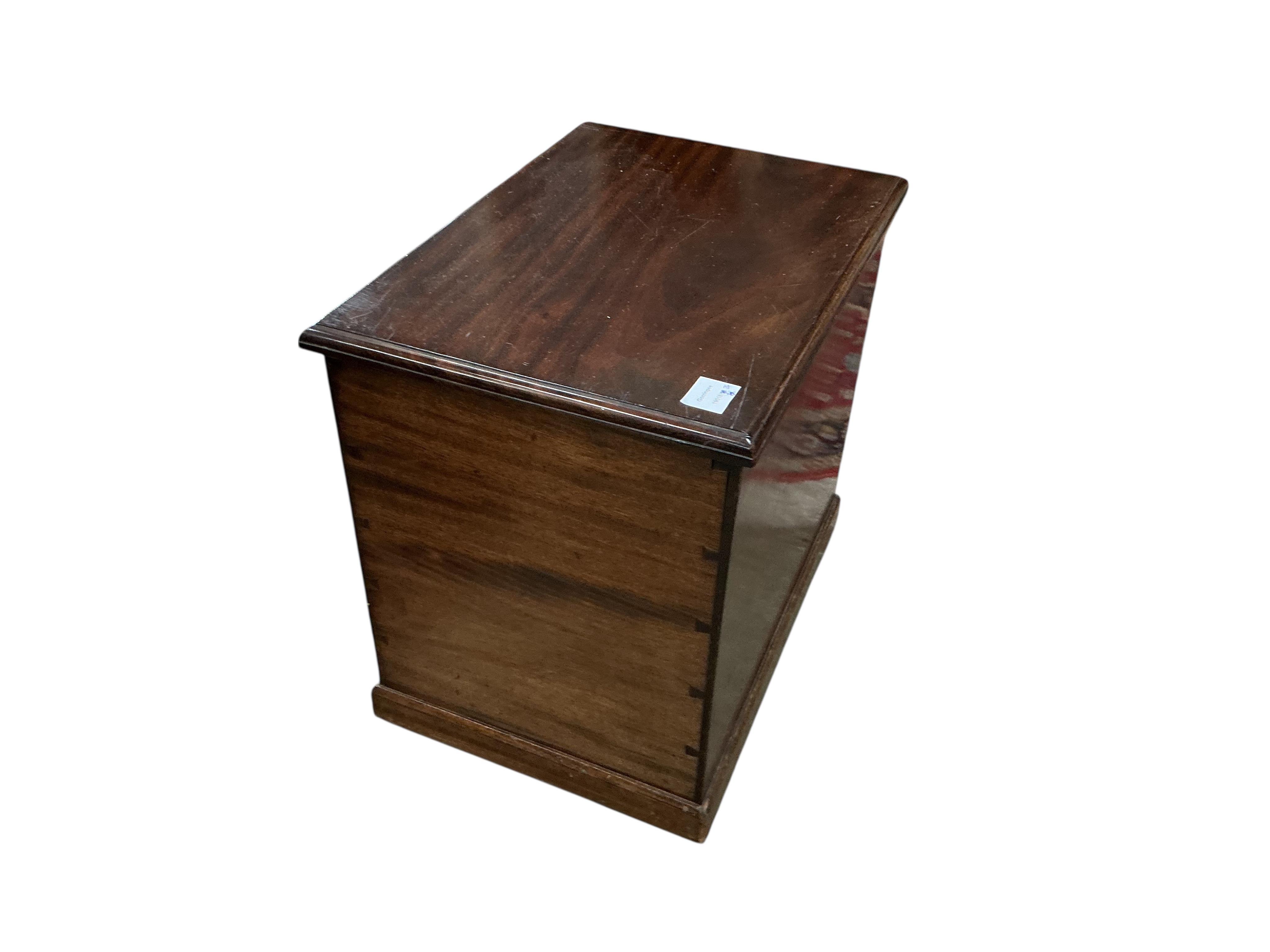A Victorian rectangular mahogany coal box, width 53cm, depth 37cm, height 48cm